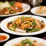 Table with Asian City Restaurant’s most popular dishes