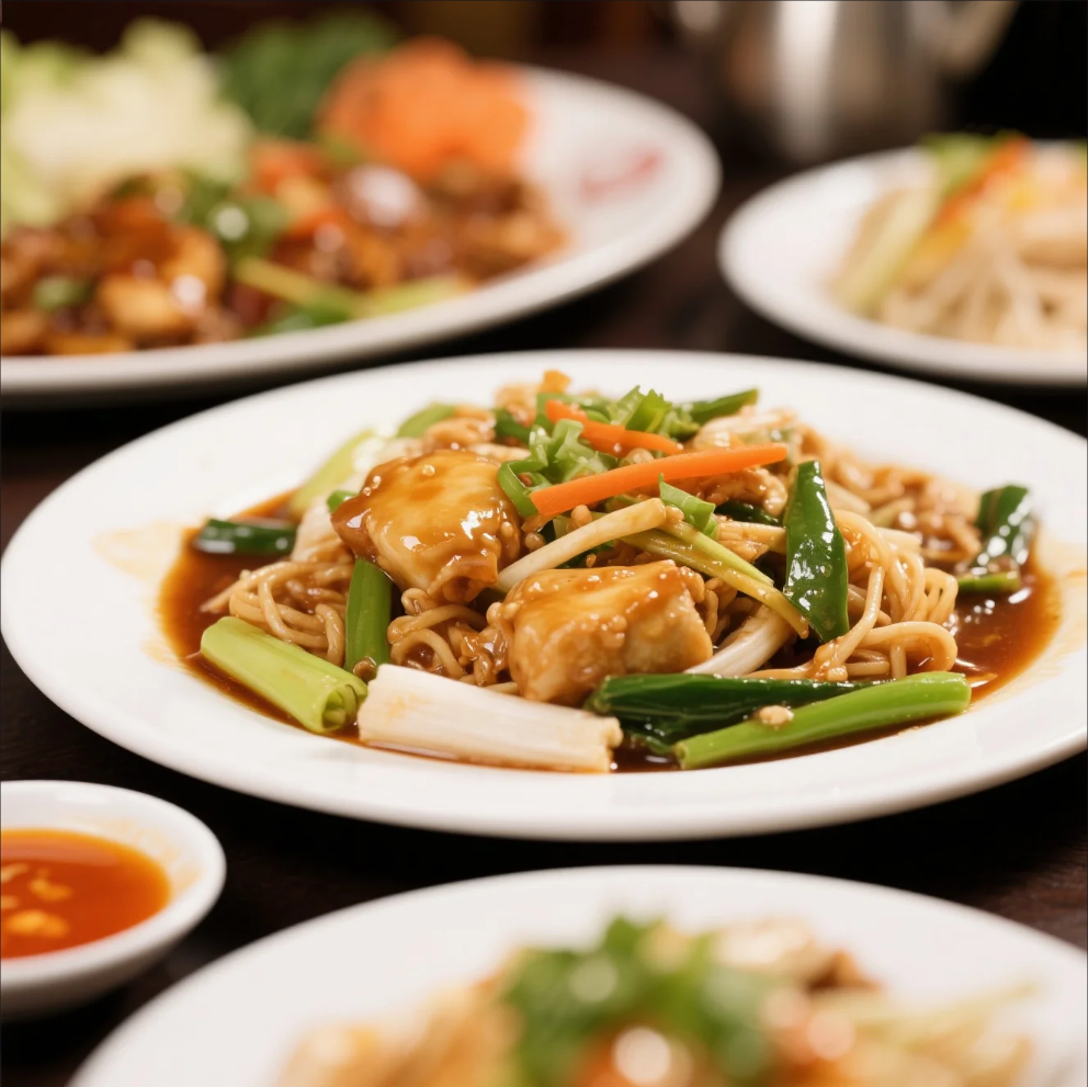 Table with Asian City Restaurant’s most popular dishes