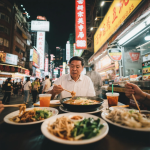 Locals and visitors enjoying Asian City’s street food and fine dining experiences