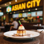 Dessert platter with Asian-inspired sweets at Asian City Restaurant