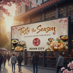 A beautifully plated seasonal dish from Asian City’s limited-time menu showcasing fresh Asian ingredients