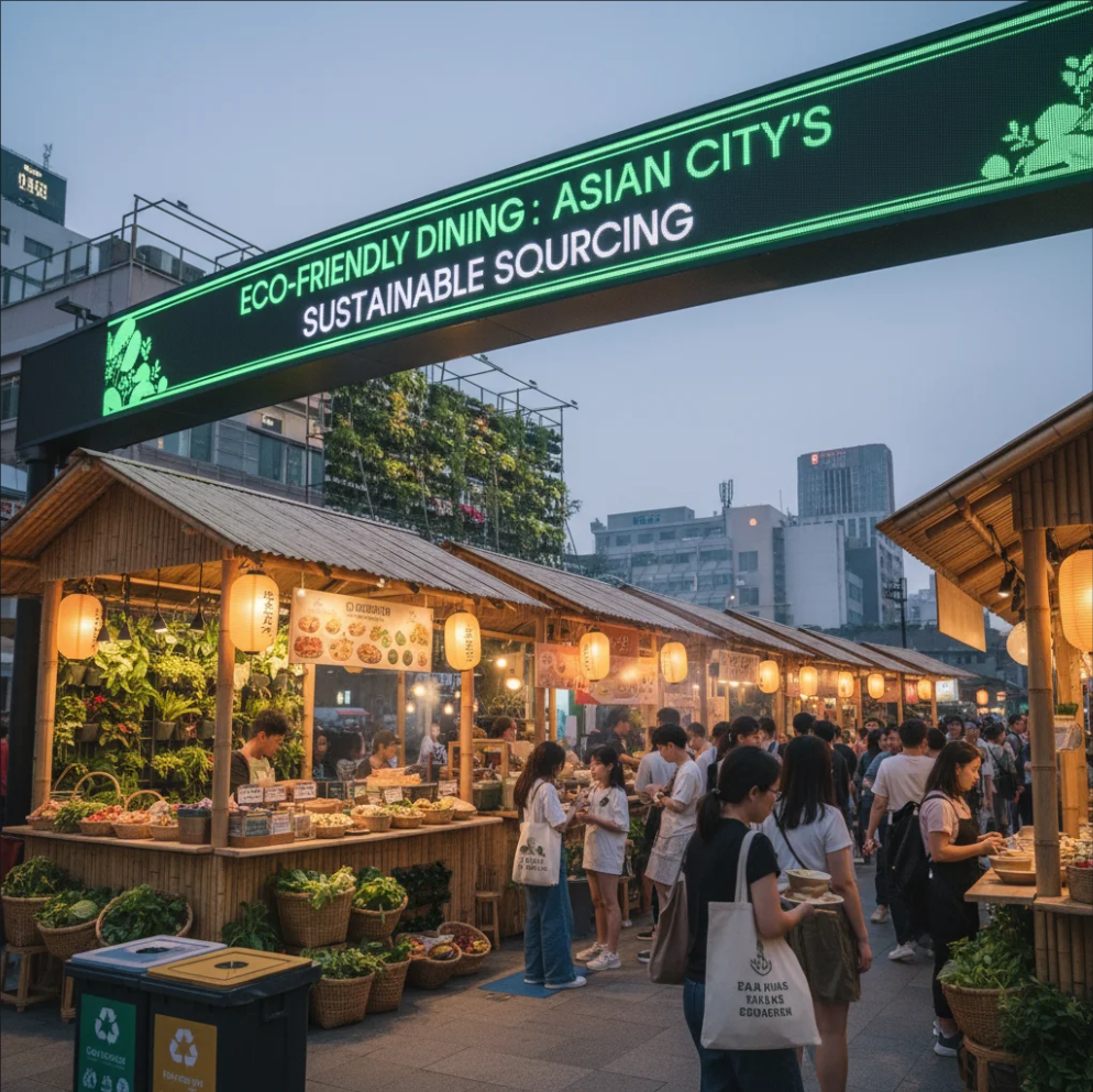 Chef selecting fresh vegetables from a local farm in Asian City