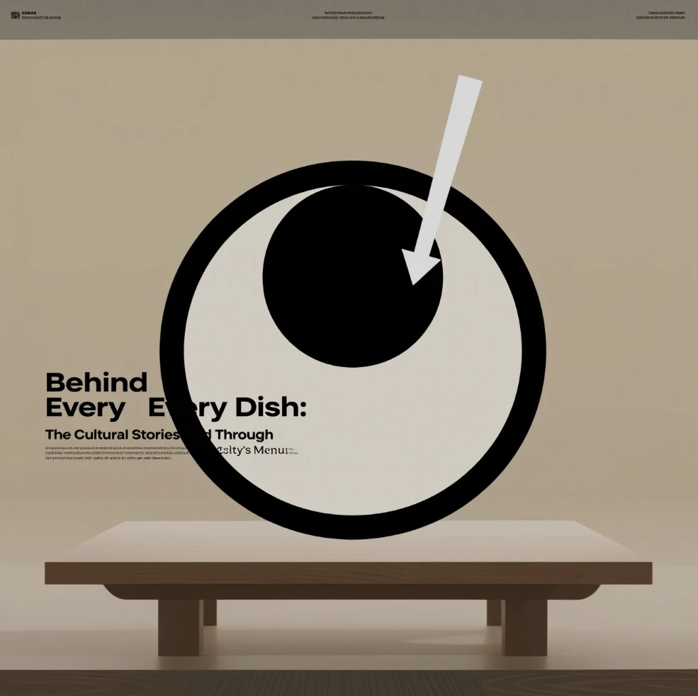 hidangan Asia yang disajikan dengan elemen budaya tradisional