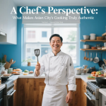 Chef preparing authentic Asian dishes with fresh ingredients in a restaurant kitchen