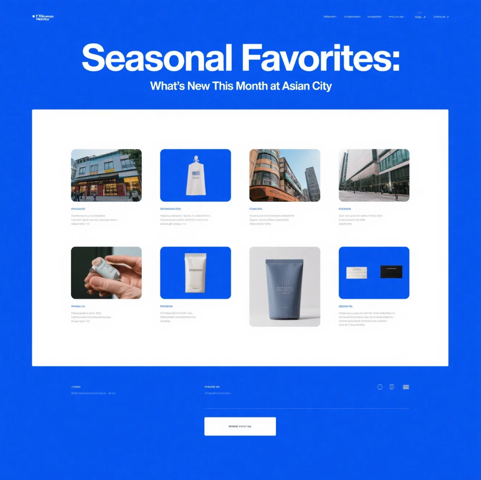 Seasonal Asian dishes displayed on a vibrant restaurant table at Asian City